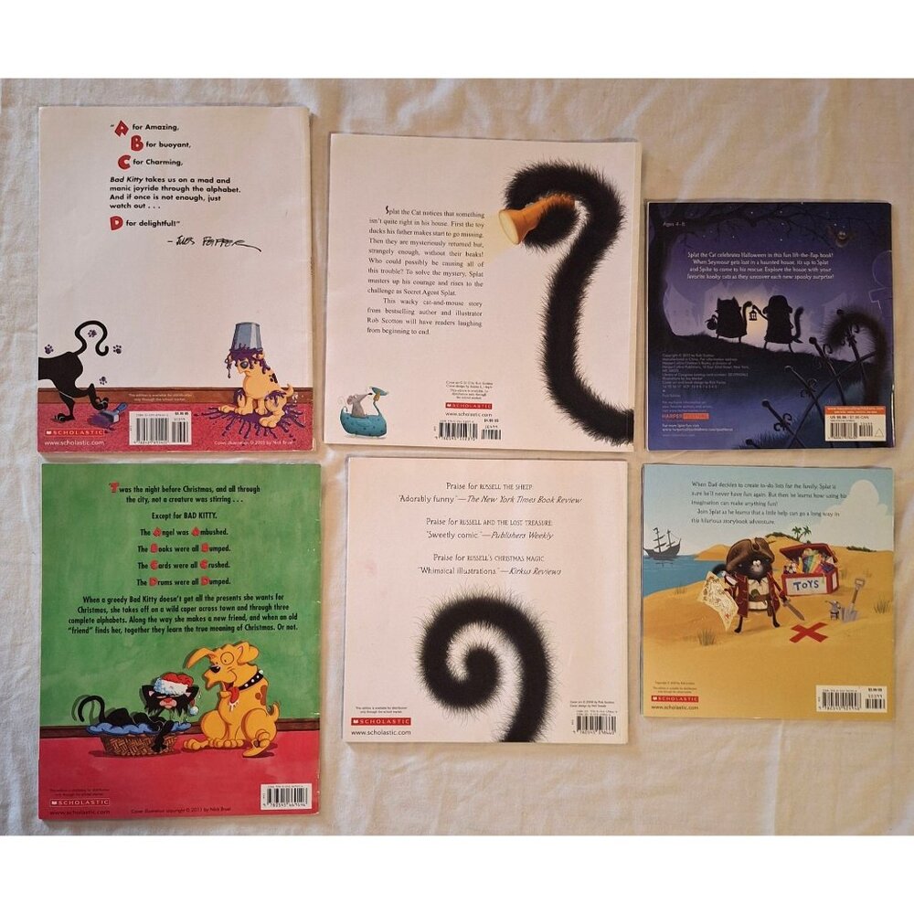 Pete Splat The Cat Bad Kitty Book 13 Lot 7 Oversized 1 Lift Flap Reading - Picture 3 of 8